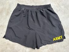 LARGE - Men's APFU Shorts Army Black and Gold PT Physical Fitness Shorts Trunks picture