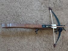 Vtg Medieval Style Wooden Crossbow Arrow Iron Bow Castle Decor 14