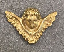 Antique Argentine Small Brass Angel for Mounting on Wall picture