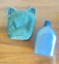 US Army Military Metal Aluminum Water Canteen With Case picture