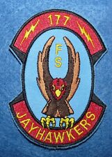 Original USAF 177th Fighter Squadron Jayhawkers Uniform Patch picture
