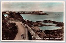 Postcard RPPC, La Vallette Bathing Pools, Guernsey UK Unposted picture
