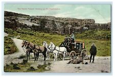 c1910 Holding Up Cowboys Frontier Horse Carriage Outlaws Bandits Postcard picture