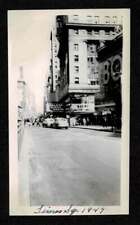 1949 NYC TIMES SQUARE CARS SIGNS PEOPLE OLD/VINTAGE PHOTO SNAPSHOT- J884 picture