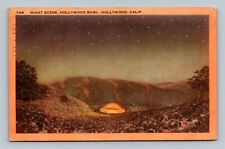 Hollywood California Hollywood Bowl Night Scene Postcard picture