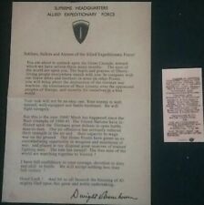 WW2  DWIGHT D. EISENHOWER SUPREME HEADQUARTERS ALLIED EXPEDITIONARY FORCE POSTER picture