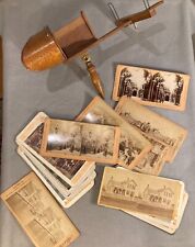 Lot of Antique Stereo Opticon Viewer Steroscope & 20 steroview Cards picture