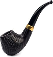 Dr. Watson - Tobacco Smoking Pipe, Classic Bent Apple shape (Rusticated) picture