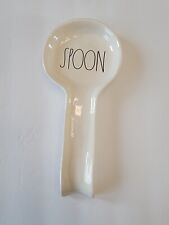 Rae Dunn Artisan Collection by Magenta White Ceramic Spoon Rest Dish  picture