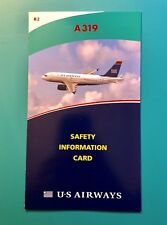 US AIRWAYS SAFETY CARD--AIRBUS 319 picture