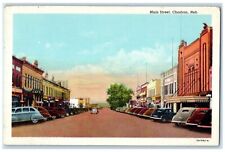 1948 Main Street Cars Scene Cafe Chadron Nebraska NE Posted Vintage Postcard picture
