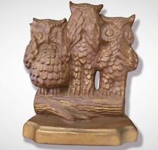 Vintage Arners See, Speak and Hear No Evil, Glazed Ceramic Owls Fig by Helen picture