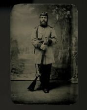 excellent armed soldier tintype picture
