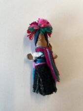 Mexico Chamula Doll Folk Art  Clay Felt Yarn Handmade  3.5