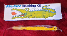 Vintage 1974 Crest Allie-Croc Brushing Kit Kids Crocodiles Original Package picture