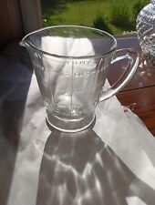 Vtg Pressed Glass Measuring Cup 1 qt picture
