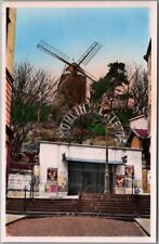 1953 PARIS France RPPC Postcard MOULIN DE LA GALLETTE Montmartre / Colored Photo picture