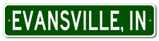 Evansville, Indiana Metal Wall Decor City Limit Sign - Aluminum picture