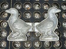 Vintage S & Co Schall Pewter Ice Cream Chocolate Butter Mold, Duck/Duckling #568 picture