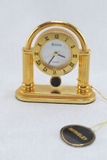 Vintage Bulova Brass Mini Miniature Clock 