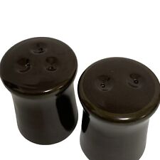 Vintage Salt Pepper Shakers Franciscan Madeira Brown Green NO Stoppers/Plugs picture