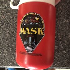 MASK M.A.S.K. Lunchbox  Replacement Thermos Red  Vintage 1985 An Yellow Thermos picture