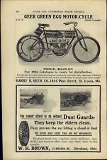 1906 PAPER AD CAR AUTO Geer Green Egg Motorcycle Westinghouse Air Compressor picture