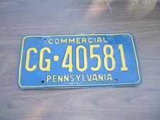 Pennsylvania 1972 Commercial License Plate CG 40581 picture