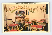 Drum Grill Restaurant Hotel Commander Cambridge MA Vintage Linen Vintage AF186 picture
