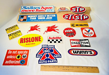Vintage Auto Car Bumper Stickers; Decal; Lot STP; Rislone Racing; NGK; Valvoline picture