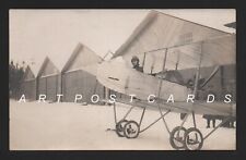 1914 Russian Aviator WW1 period Aviation Biplane airforces real photo postcard picture