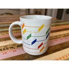 VINTAGE Colorful Rainbow Coffee MUG Tea Cup Pride 70s 80s JAPAN picture