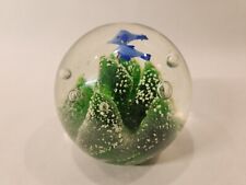 Art Glass Large Paperweight Murano Style Fish dolphin coral reef Underwater picture