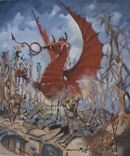 38th Welsh Division at Mametz Wood the Somme 1916 unique original painting ww1 picture