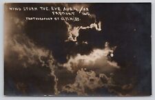 Fremont IN Indiana Wind Storm Clouds Tuesday Eve. August 4, 1908  RPPC Postcard picture