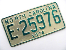 1976 NORTH CAROLINA NC LICENSE PLATE TAG, E-25976, NOS, NEVER USED, NEW, NICE picture