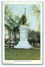 c1920s Soldier's Monument Saco Maine ME Unposted Streeter Press Postcard picture