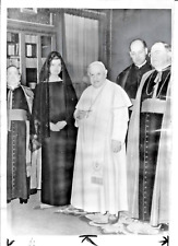 March 1962 UPI WIREPHOTO-JACQUELINE KENNEDY Meets POPE JOHN XXIII @ Vatican picture