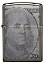 Zippo Windproof 100 Dollar Bill Lighter, Currency Design, 49025, New In Box picture