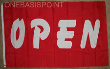 3'x5' Open Flag Red Outdoor Indoor Banner Business Advertising Store Sale 3X5 picture