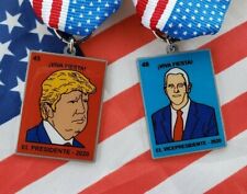 100 Fiesta Medal San Antonio 50 President Trump+Vice 2020 Election Pin WIN 2024 picture