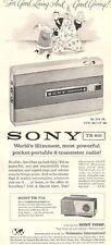 1959 Sony PRINT AD Model TR 810 & TR 712 Portable Transistor Radio Documenting picture