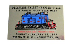 VTG 1977 Delaware Valley Chapter TCA 9th Annual Polar Bear Meet Plaque Railroad picture