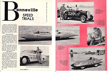 1961 BONNEVILLE SPEED TRIALS / ANDY GRANATELLI ~ ORIGINAL 2-PAGE ARTICLE picture