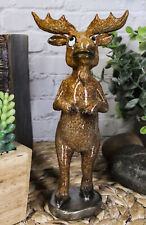 Rustic Western Whimsical Innocent Bull Moose Elk Deer Standing Figurine Decor picture
