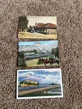 vintage railroad postcards lot picture