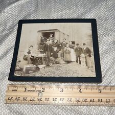 Antique Cabinet Card Photo: Stagecoach Family, Perhaps Gypsy Traveling Minstrels picture