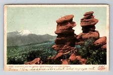 Pike's Peak CO-Colorado, Siamese Twins Garden Vintage c1906 Souvenir Postcard picture