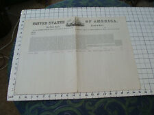 Original 1840 UNITED STATES OF AMERICA Broadside JOIN A CREW PAPER double sided picture
