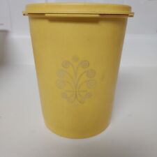 Vintage Tupperware Servalier YELLOW Nesting Canister w/ Lid picture